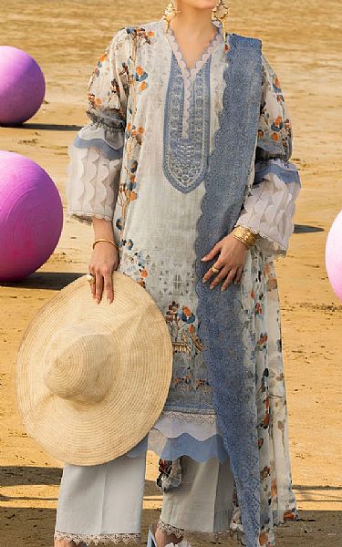 Gul Ahmed Grey Lawn Suit | Pakistani Lawn Dress in USA- Image 1