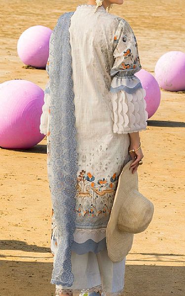 Gul Ahmed Grey Lawn Suit | Pakistani Lawn Dress in USA- Image 2