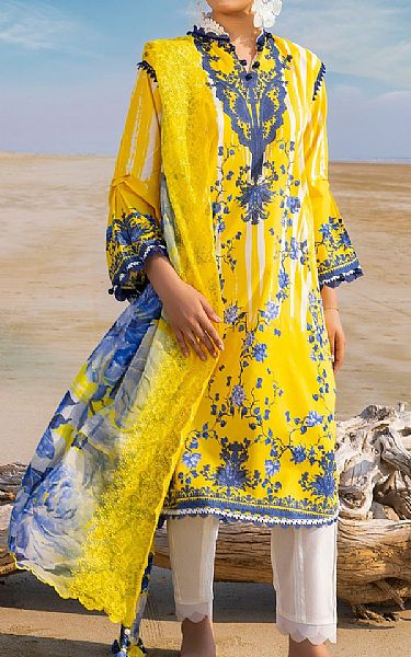 Gul Ahmed Yellow Lawn Suit | Pakistani Lawn Dress in USA- Image 1
