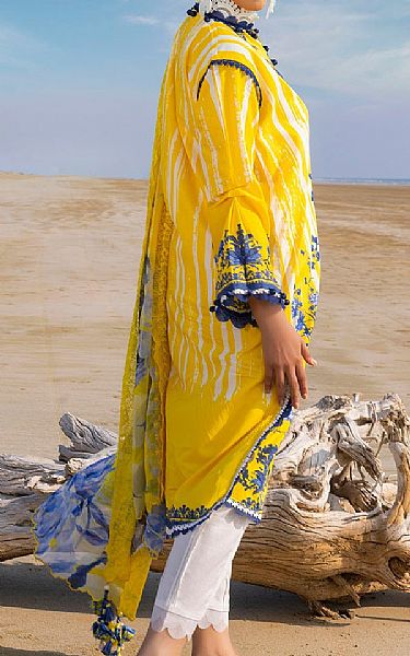 Gul Ahmed Yellow Lawn Suit | Pakistani Lawn Dress in USA- Image 2