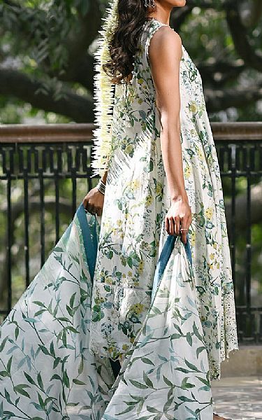 Gul Ahmed Off White Lawn Suit | Pakistani Lawn Dress in USA- Image 2