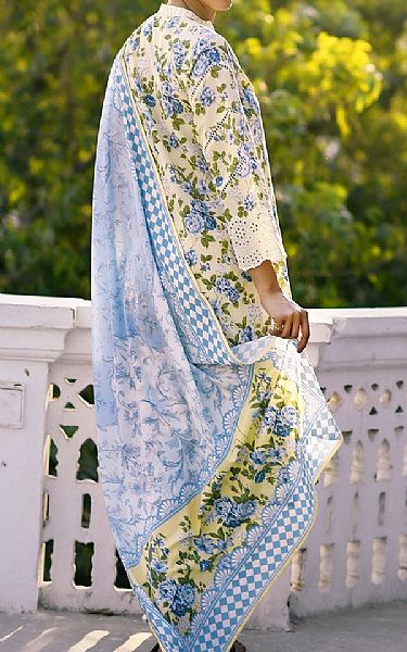 Gul Ahmed Cream Lawn Suit | Pakistani Lawn Dress in USA- Image 2