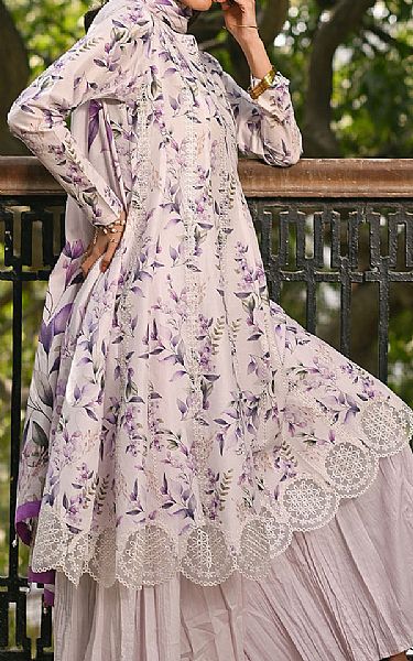 Gul Ahmed Pale Pink Lawn Suit | Pakistani Lawn Dress in USA- Image 2