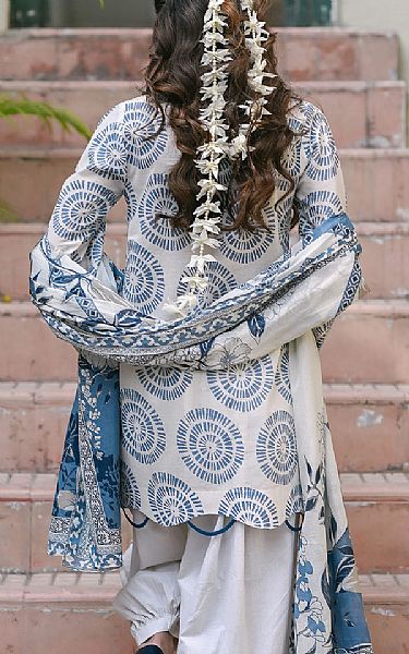 Gul Ahmed Off White Lawn Suit | Pakistani Lawn Dress in USA- Image 2