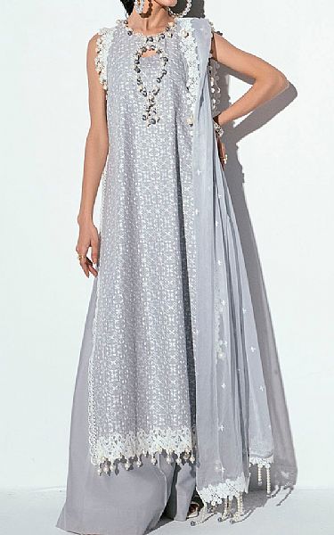 Gul Ahmed Grey Lawn Suit | Pakistani Lawn Dress in USA- Image 1