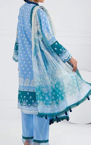 Gul Ahmed Light Blue Lawn Suit | Pakistani Lawn Dress in USA- Image 2