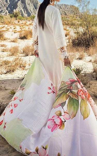 Gul Ahmed Off White Lawn Suit | Pakistani Lawn Dress in USA- Image 2