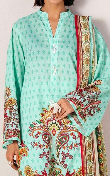 Gul Ahmed Mint Lawn Suit | Pakistani Lawn Dress in USA- Image 2