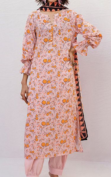 Gul Ahmed Cavern Pink Lawn Suit | Pakistani Lawn Dress in USA- Image 1