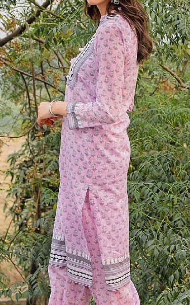 Gul Ahmed Pastel Pink Lawn Kurti | Pakistani Dresses in USA- Image 2