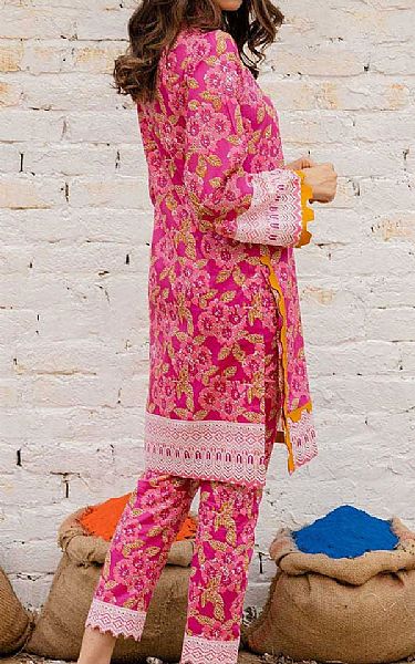 Gul Ahmed Shocking Pink Lawn Kurti | Pakistani Dresses in USA- Image 2