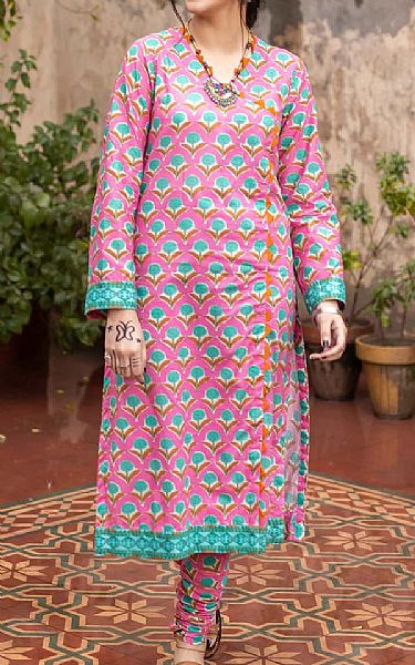 Gul Ahmed Hot Pink Lawn Kurti | Pakistani Dresses in USA- Image 1