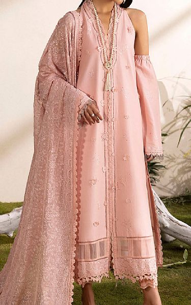 Gul Ahmed Tea Pink Lawn Suit | Pakistani Lawn Dress in USA- Image 1
