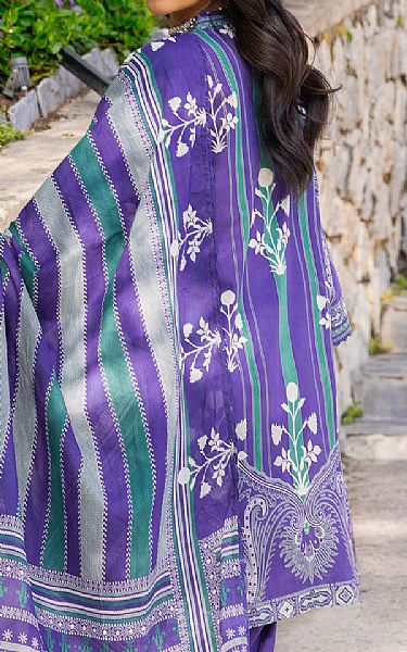 Gul Ahmed Purple Lawn Suit | Pakistani Lawn Dress in USA- Image 2