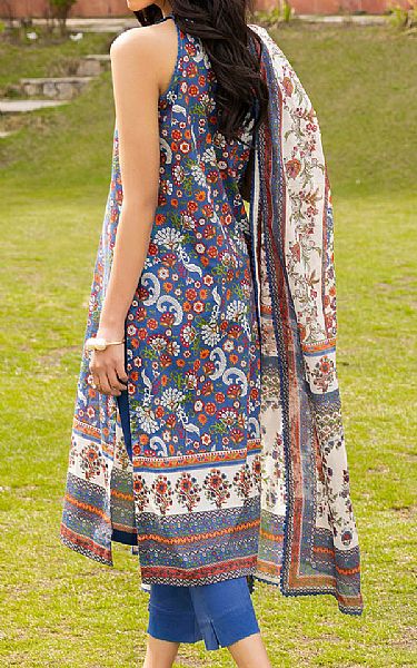 Gul Ahmed Blue Lawn Suit | Pakistani Lawn Dress in USA- Image 2