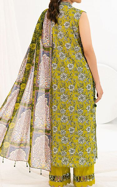 Gul Ahmed Lime Green Lawn Suit | Pakistani Lawn Dress in USA- Image 2