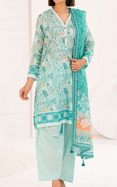 Gul Ahmed Sea Mist Lawn Suit | Pakistani Lawn Dress in USA- Image 1