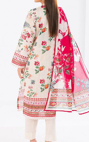 Gul Ahmed Off White Lawn Suit | Pakistani Lawn Dress in USA- Image 2