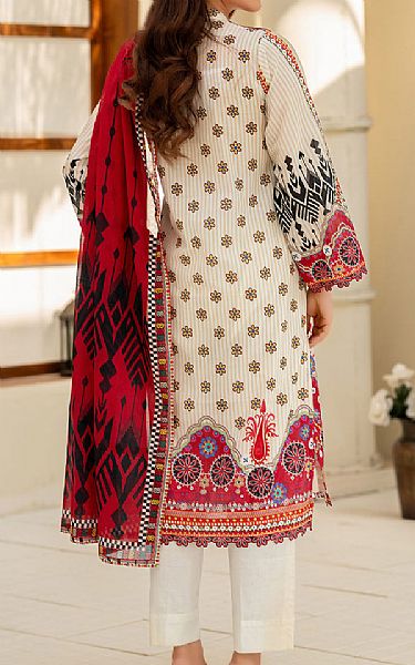 Gul Ahmed Off White Lawn Suit | Pakistani Lawn Dress in USA- Image 2