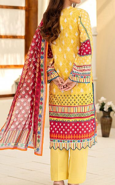 Gul Ahmed Sand Gold Lawn Suit | Pakistani Lawn Dress in USA- Image 2