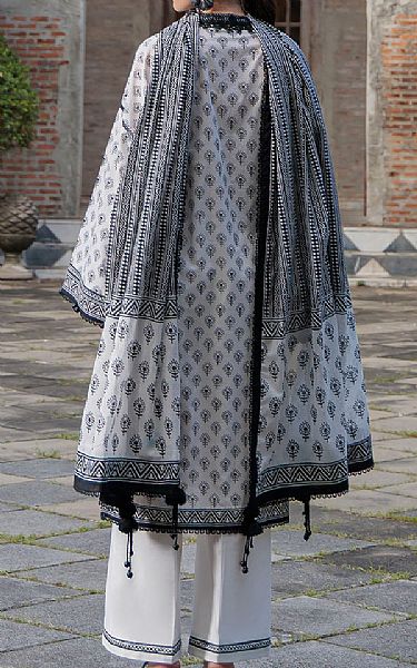Gul Ahmed Light Grey/Black Lawn Suit | Pakistani Lawn Dress in USA- Image 2