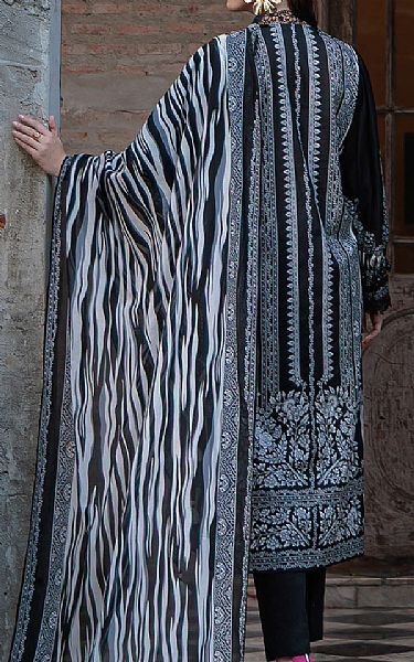 Gul Ahmed Black/Off White Lawn Suit | Pakistani Lawn Dress in USA- Image 2