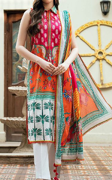 Gul Ahmed Multi Cross Hatch Suit | Pakistani Lawn Dress in USA- Image 1