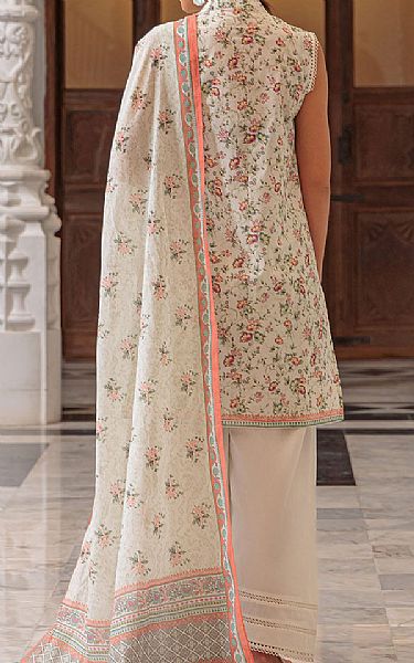 Gul Ahmed Off White Lawn Suit | Pakistani Lawn Dress in USA- Image 2
