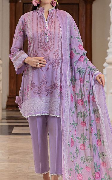 Gul Ahmed Lilac Lawn Suit | Pakistani Lawn Dress in USA- Image 1