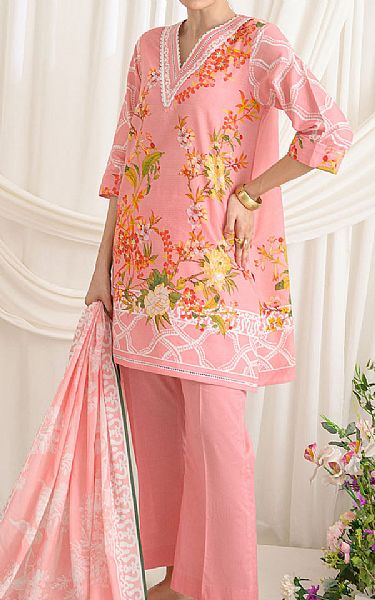 Gul Ahmed Light Pink Dobby Suit | Pakistani Lawn Dress in USA- Image 1
