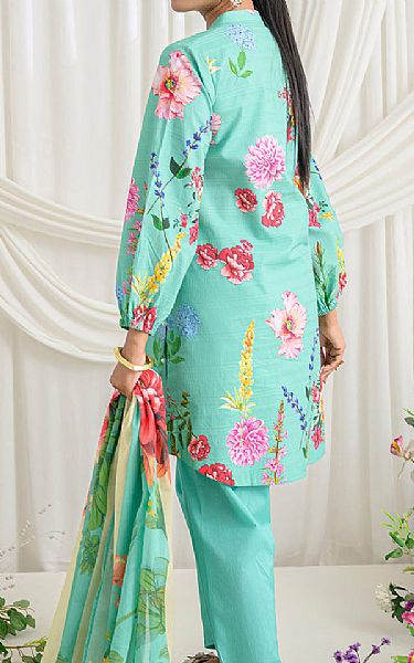 Gul Ahmed Turquoise Dobby Suit | Pakistani Lawn Dress in USA- Image 2