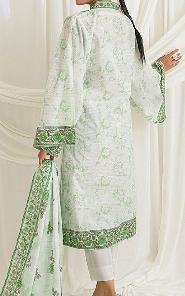 Gul Ahmed Off White/Light Green Lawn Suit | Pakistani Lawn Dress in USA- Image 2
