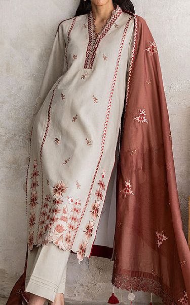 Gul Ahmed Grey Lawn Suit | Pakistani Lawn Dress in USA- Image 1