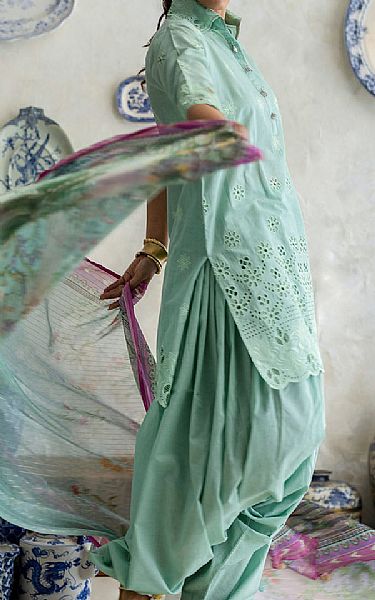 Gul Ahmed Summer Green Lawn Suit | Pakistani Lawn Dress in USA- Image 2