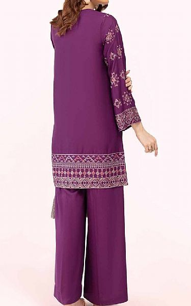 Gul Ahmed Plum Cotail Suit (2 pcs) | Pakistani Winter Dresses in USA- Image 2