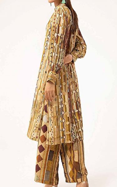 Gul Ahmed Multi Linen Suit (2 pcs) | Pakistani Winter Dresses in USA- Image 2