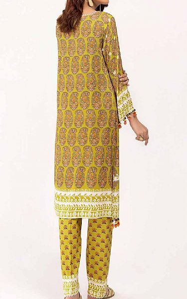 Gul Ahmed Lime Green Cotail Suit (2 pcs) | Pakistani Winter Dresses in USA- Image 2