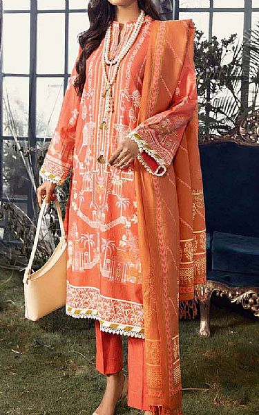 Gul Ahmed Coral Khaddar Suit | Pakistani Winter Dresses- Image 1