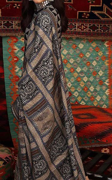 Gul Ahmed Black Linen Suit | Pakistani Winter Dresses- Image 2