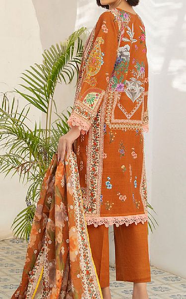 Gul Ahmed Rust Khaddar Suit | Pakistani Winter Dresses in USA- Image 2