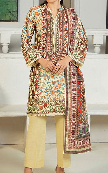 Gul Ahmed Multi Khaddar Suit | Pakistani Winter Dresses in USA- Image 1