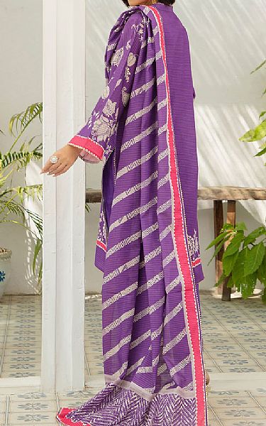 Gul Ahmed Warm Purple Khaddar Suit | Pakistani Winter Dresses in USA- Image 2