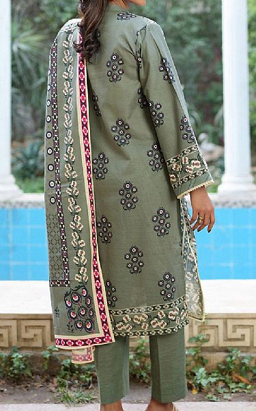 Gul Ahmed Sage Green Khaddar Suit | Pakistani Winter Dresses in USA- Image 2
