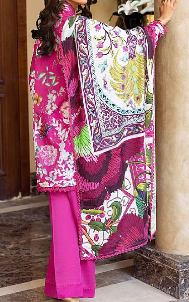 Gul Ahmed Hot Pink Khaddar Suit | Pakistani Winter Dresses in USA- Image 2