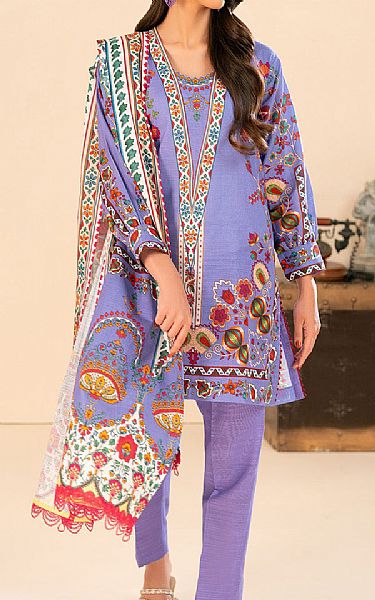 Gul Ahmed Pale Purple Khaddar Suit | Pakistani Winter Dresses in USA- Image 1