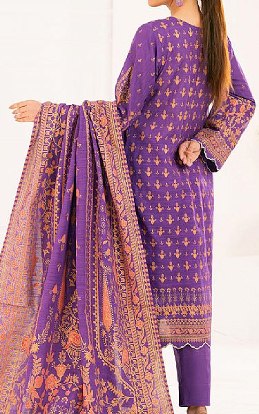 Gul Ahmed Purple Khaddar Suit | Pakistani Winter Dresses in USA- Image 2