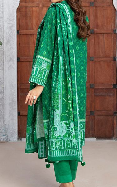 Gul Ahmed Emerald Green Khaddar Suit | Pakistani Winter Dresses in USA- Image 2