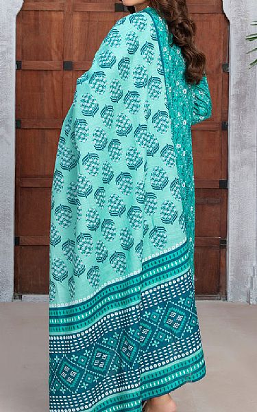 Gul Ahmed Turquoise Khaddar Suit | Pakistani Winter Dresses in USA- Image 2