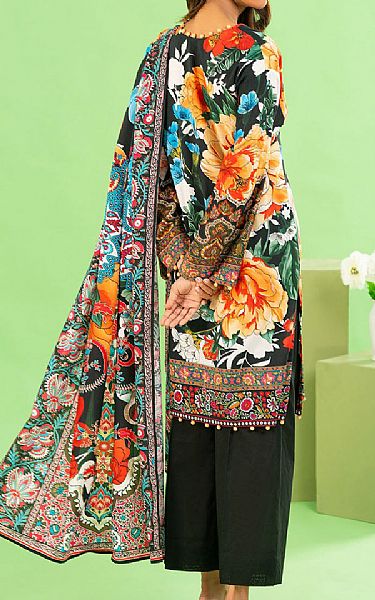 Gul Ahmed Black Linen Suit | Pakistani Winter Dresses in USA- Image 2