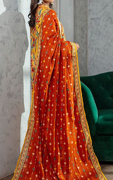 Gul Ahmed Orange Khaddar Suit | Pakistani Winter Dresses in USA- Image 2